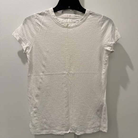 NEW Banana Republic S Cozy Slub Tee White Crewneck Tshirt Short Sleeve Small Top - Picture 2 of 13